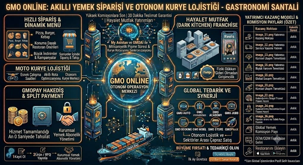 Paket Serviste Akıllı Dönüşüm GMO Online ile Otonom Lojistik ve Hayalet Mutfak (Dark Kitchen) Girişimciliği
