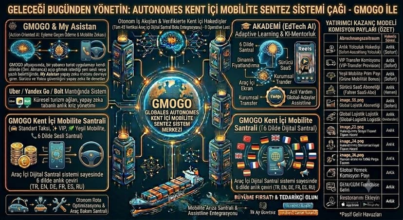 Kent İçi Ulaşımda Yapay Zeka Çağı: GMOGO ile 6 Dilde Otonom Taksi ve Akıllı Mobilite Girişimcilik Modeli