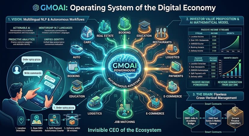 Operating System of the Digital Economy: GMOAI Artificial Intelligence and Autonomous Assistant Powerhouse